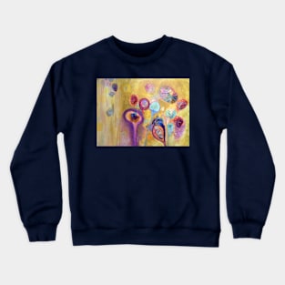 Harmonic Variations in pink, gold and blue Crewneck Sweatshirt